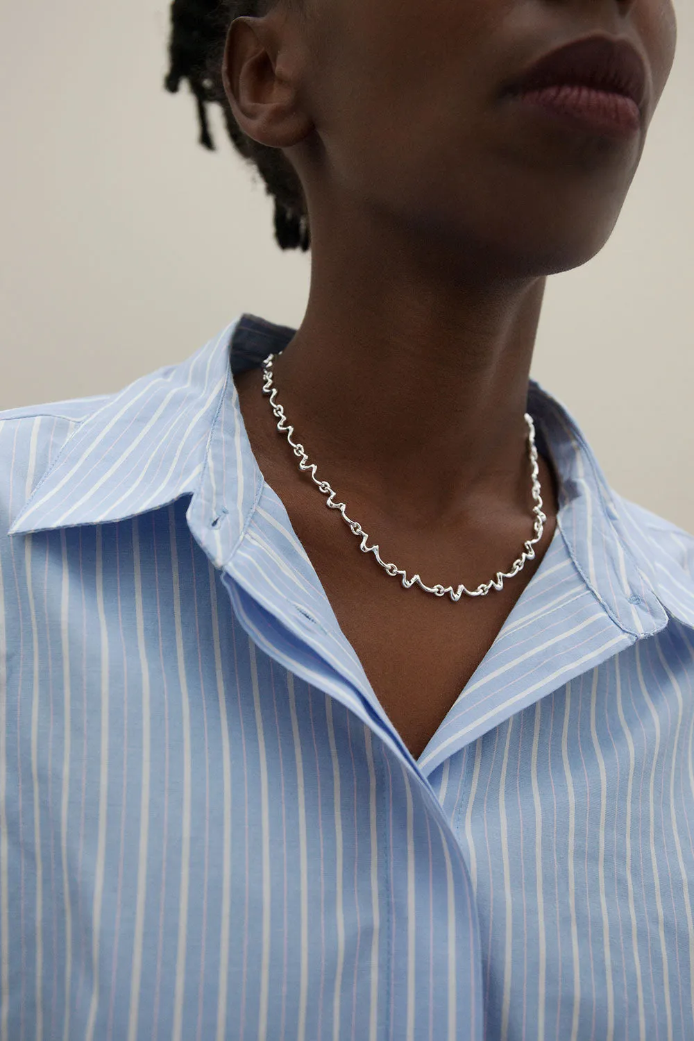 Thuin Silver | Wavy Chain Necklace