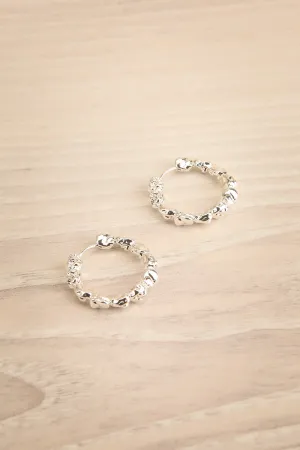 Tides Silver | Textured Hoop Earrings Silver-Plated