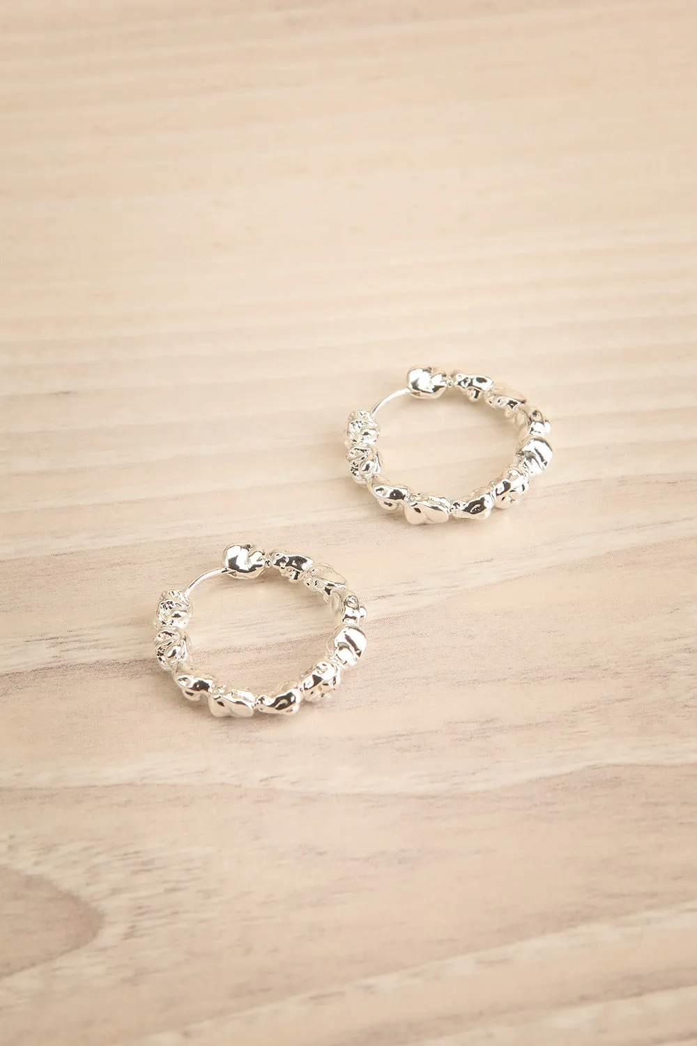 Tides Silver | Textured Hoop Earrings Silver-Plated