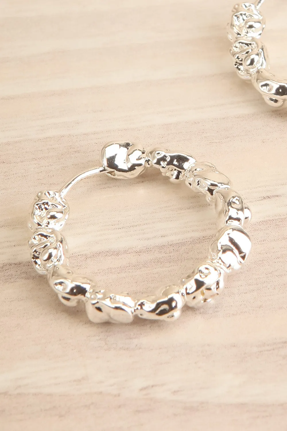 Tides Silver | Textured Hoop Earrings Silver-Plated