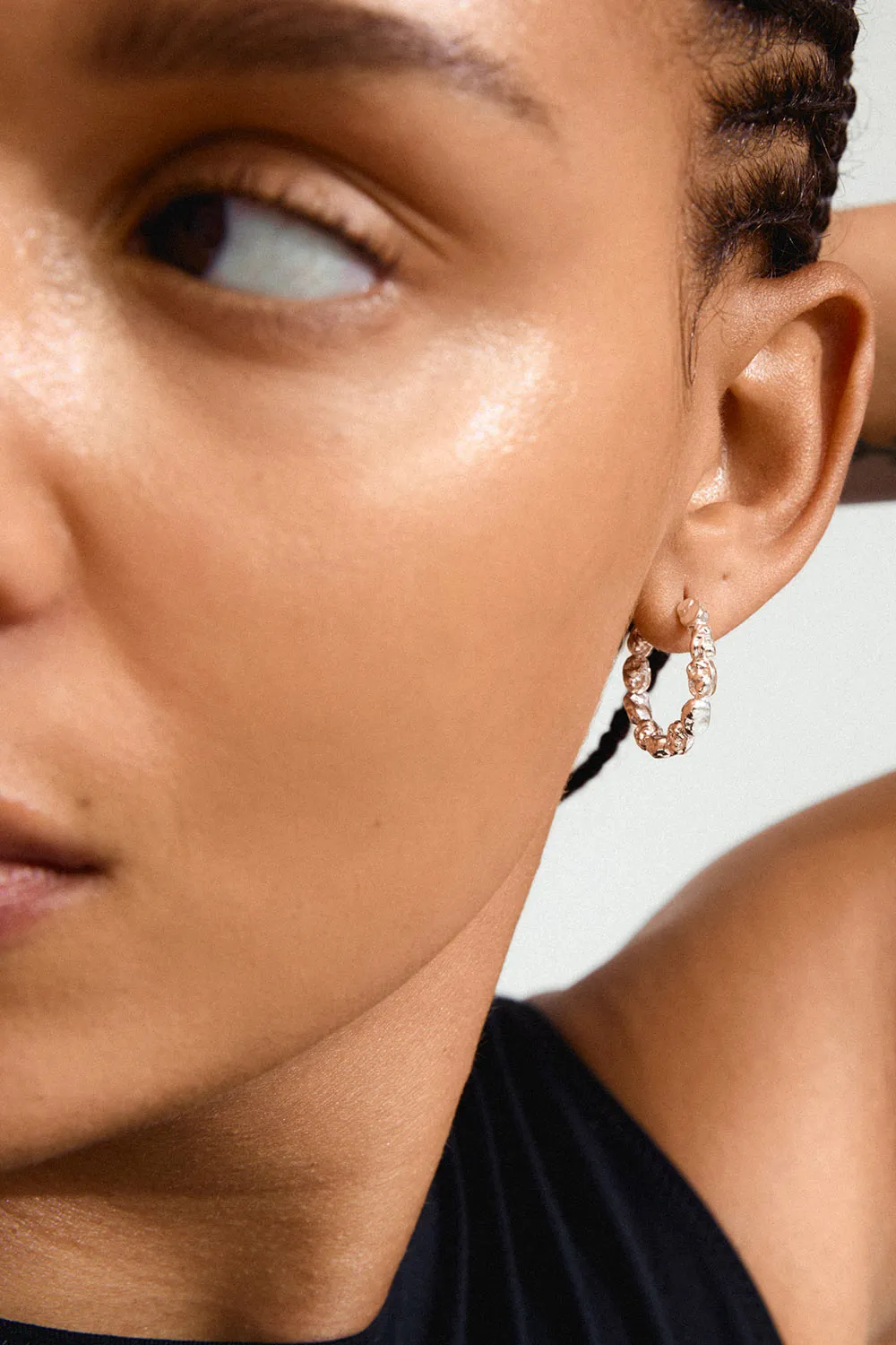 Tides Silver | Textured Hoop Earrings Silver-Plated