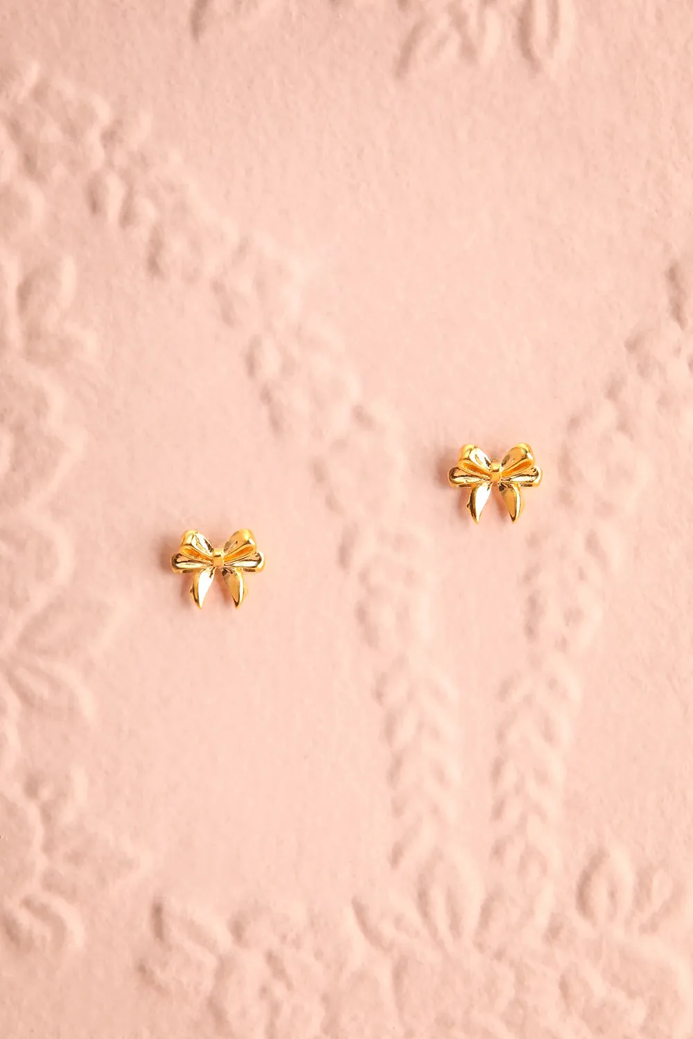 Tiresia Gold | Bow Stud Earrings