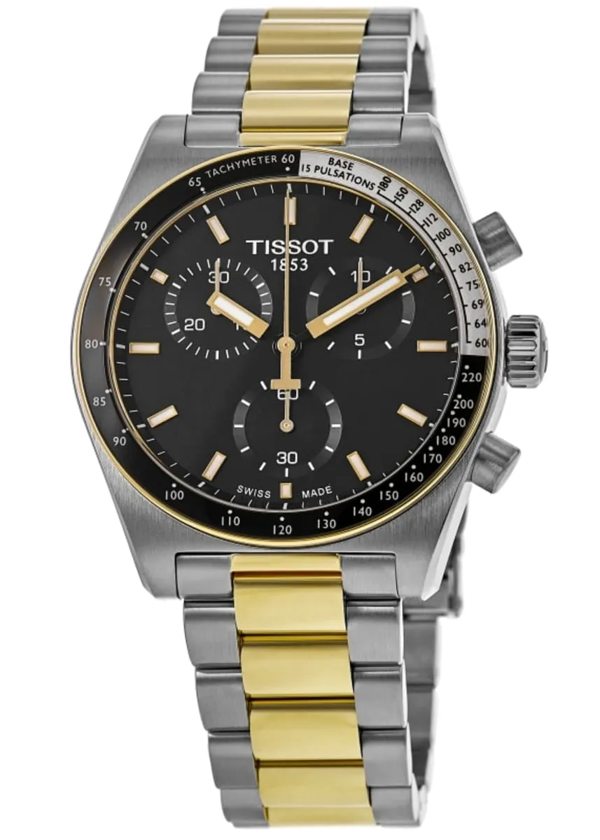 Tissot PR516 Chronograph Quartz Black Dial Two-Tone Steel Men's Watch T149.417.22.051.00