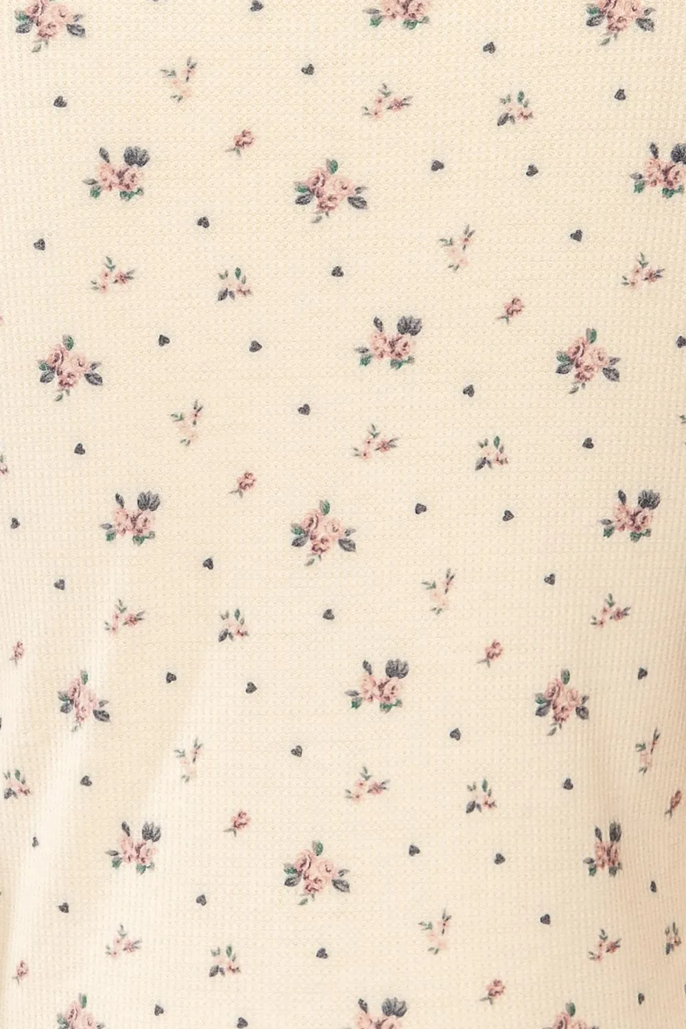 Topona | Long-Sleeved Ivory Floral Top