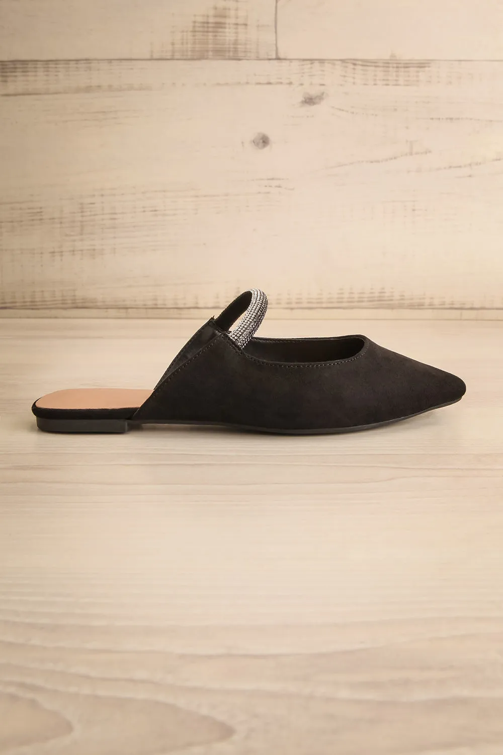 Tralee | Black Mules w/ Pointed Toe