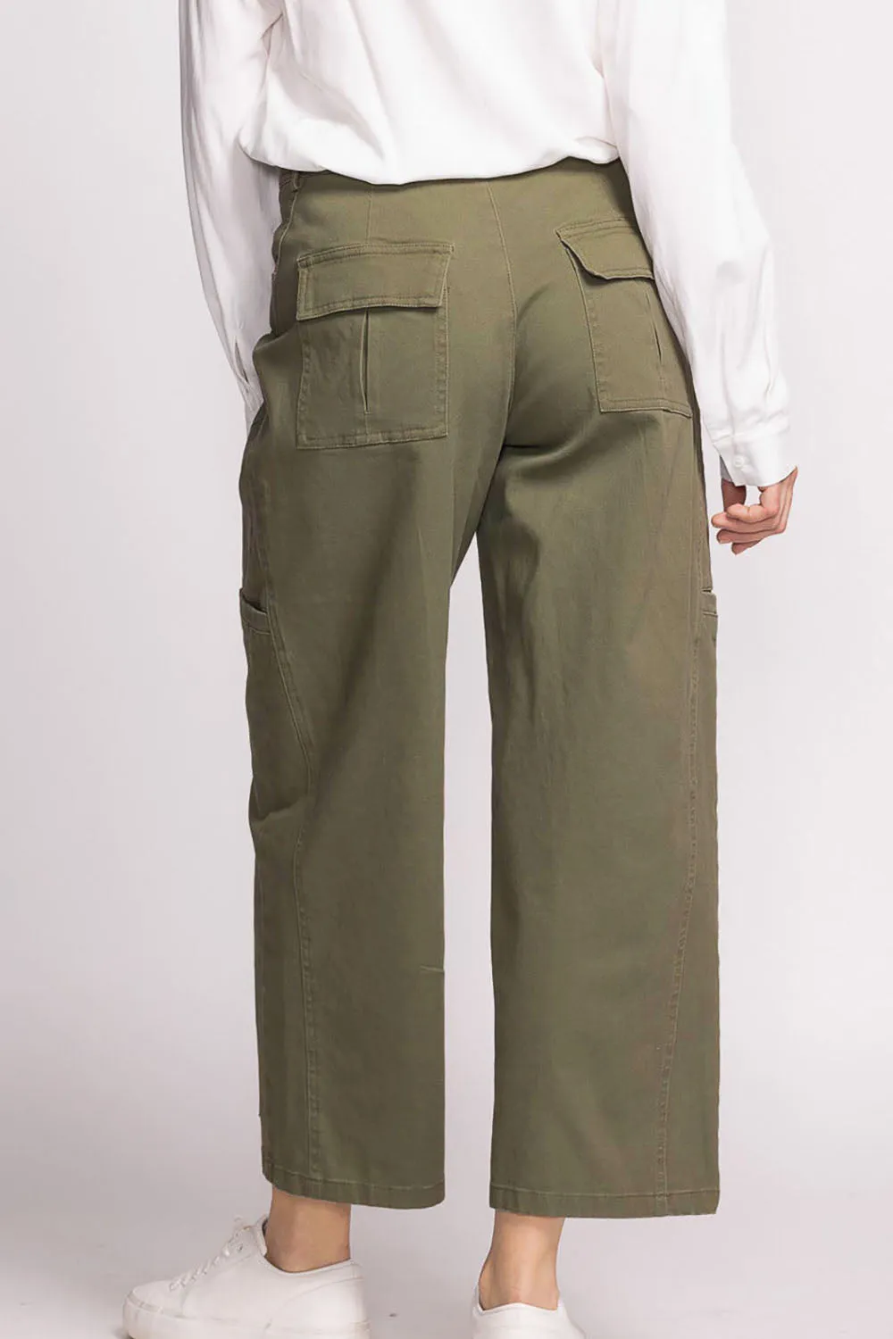 Trax Khaki | Mid-Rise Cargo Pants