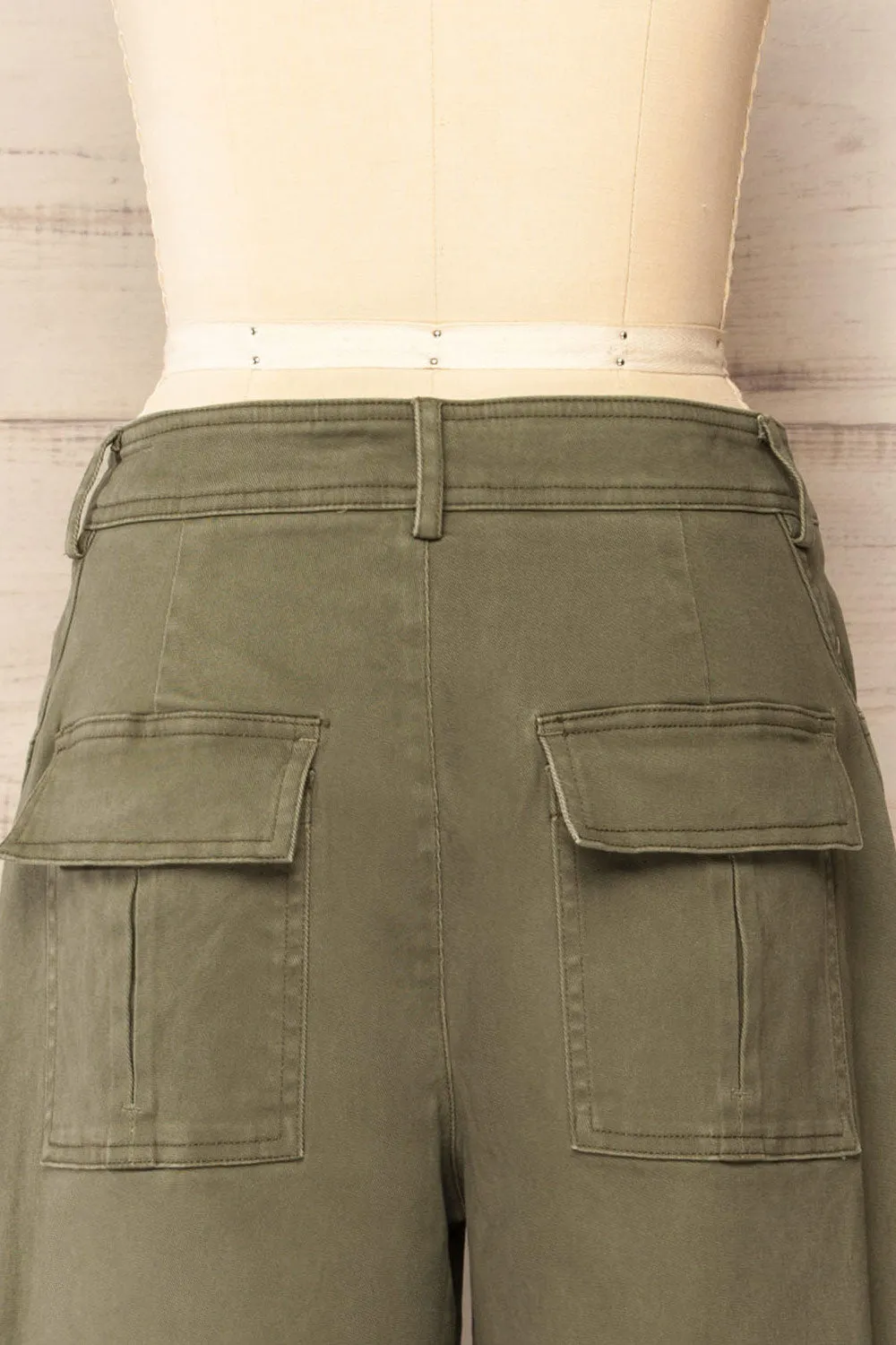 Trax Khaki | Mid-Rise Cargo Pants