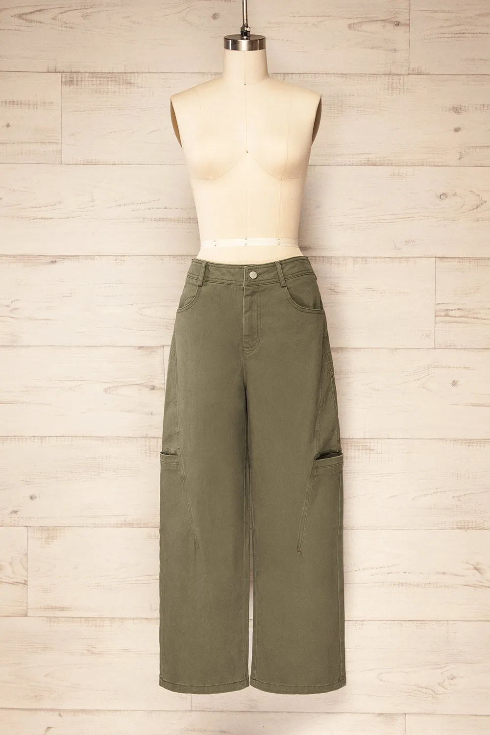 Trax Khaki | Mid-Rise Cargo Pants