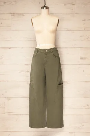 Trax Khaki | Mid-Rise Cargo Pants