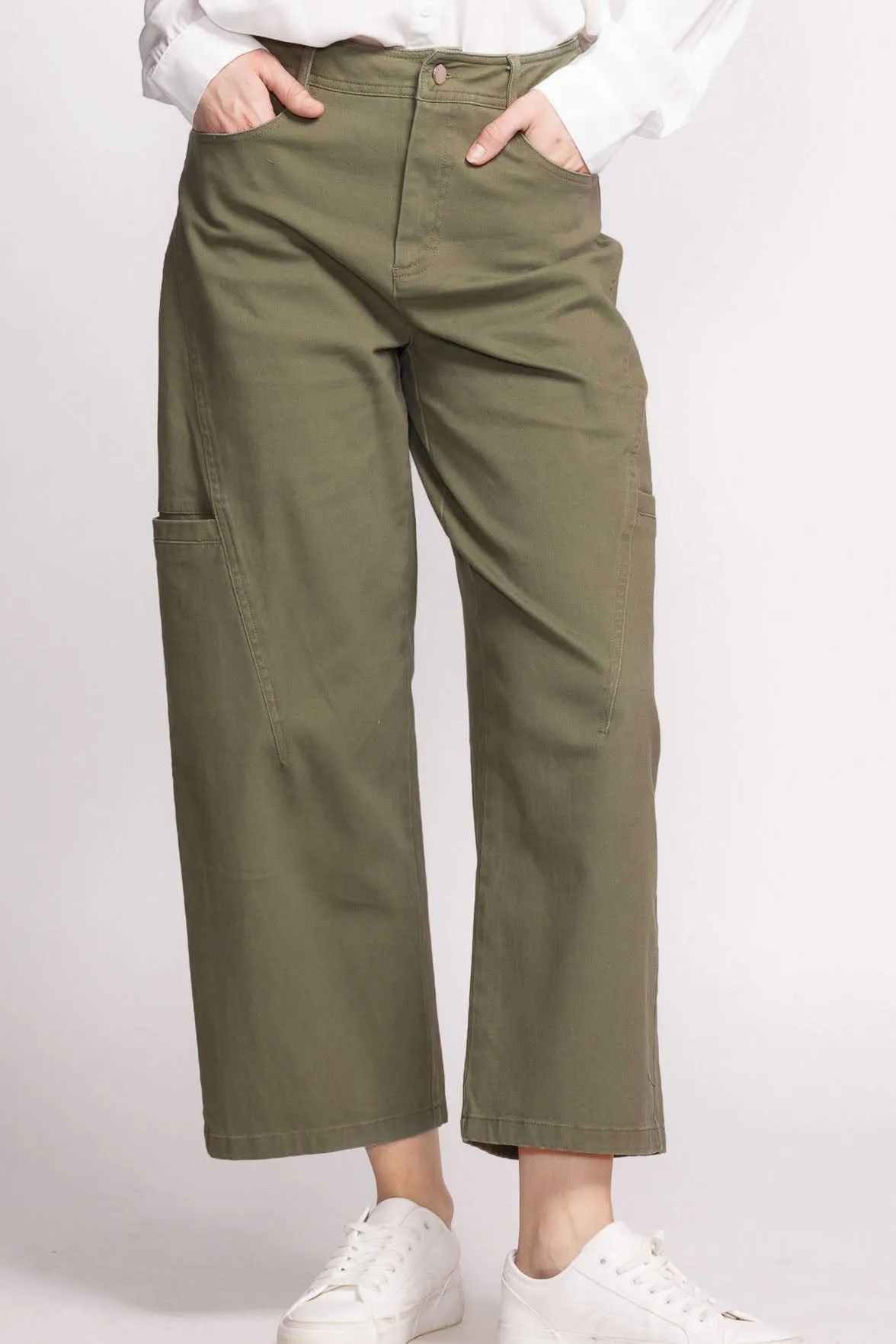 Trax Khaki | Mid-Rise Cargo Pants