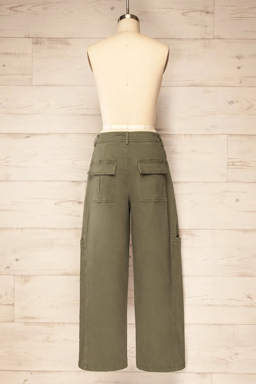 Trax Khaki | Mid-Rise Cargo Pants