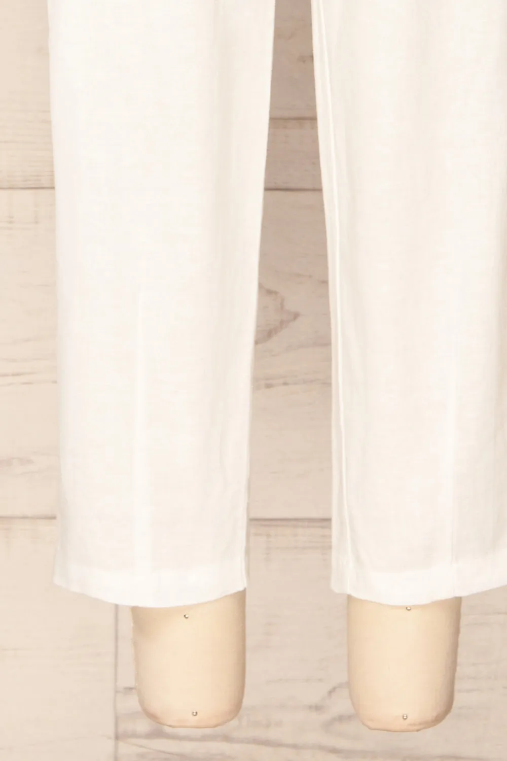 Trincao White | Linen Pants with Drawstrings