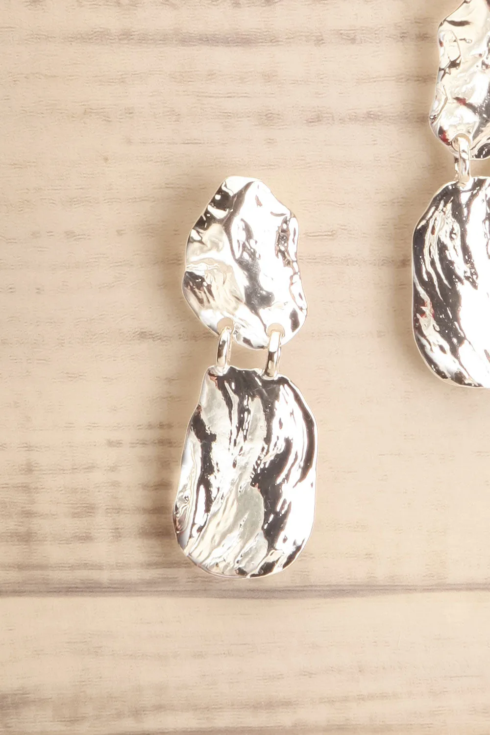 Tripoli Silver | Textured Pendent Earrings