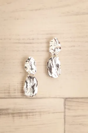 Tripoli Silver | Textured Pendent Earrings
