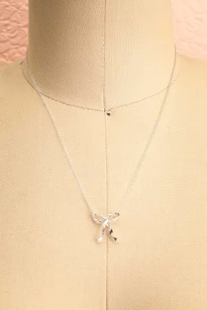 Triteia Silver | Necklace w/ Bow Charm