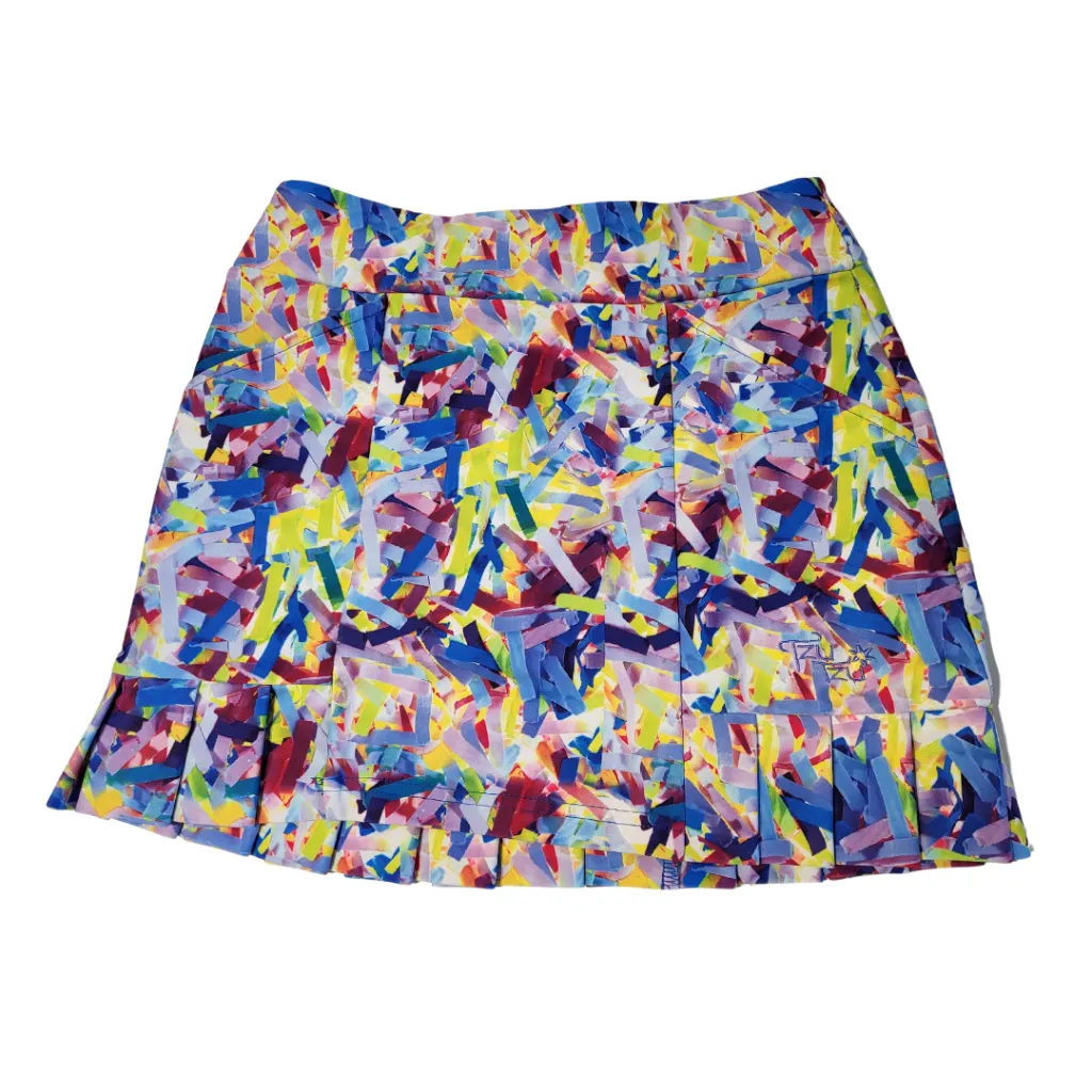 Tzu Tzu Multicolored Ribbon Strips Kenley Golf Skort Size XS MSP$140