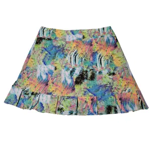 Tzu Tzu Rainbow Snakeskin Print Samba Skort Size XS
