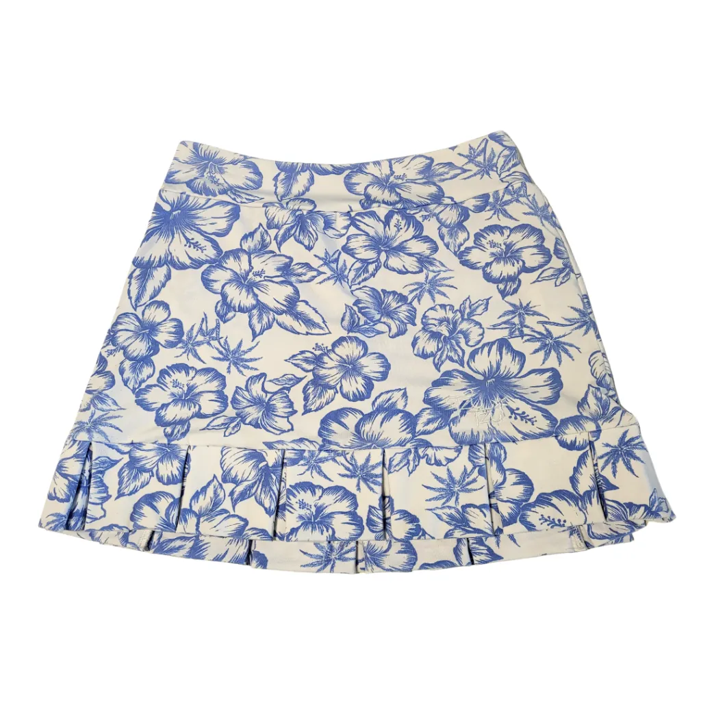 Tzu Tzu White & Blue Floral Samba Golf Skort Size XS MSP$140