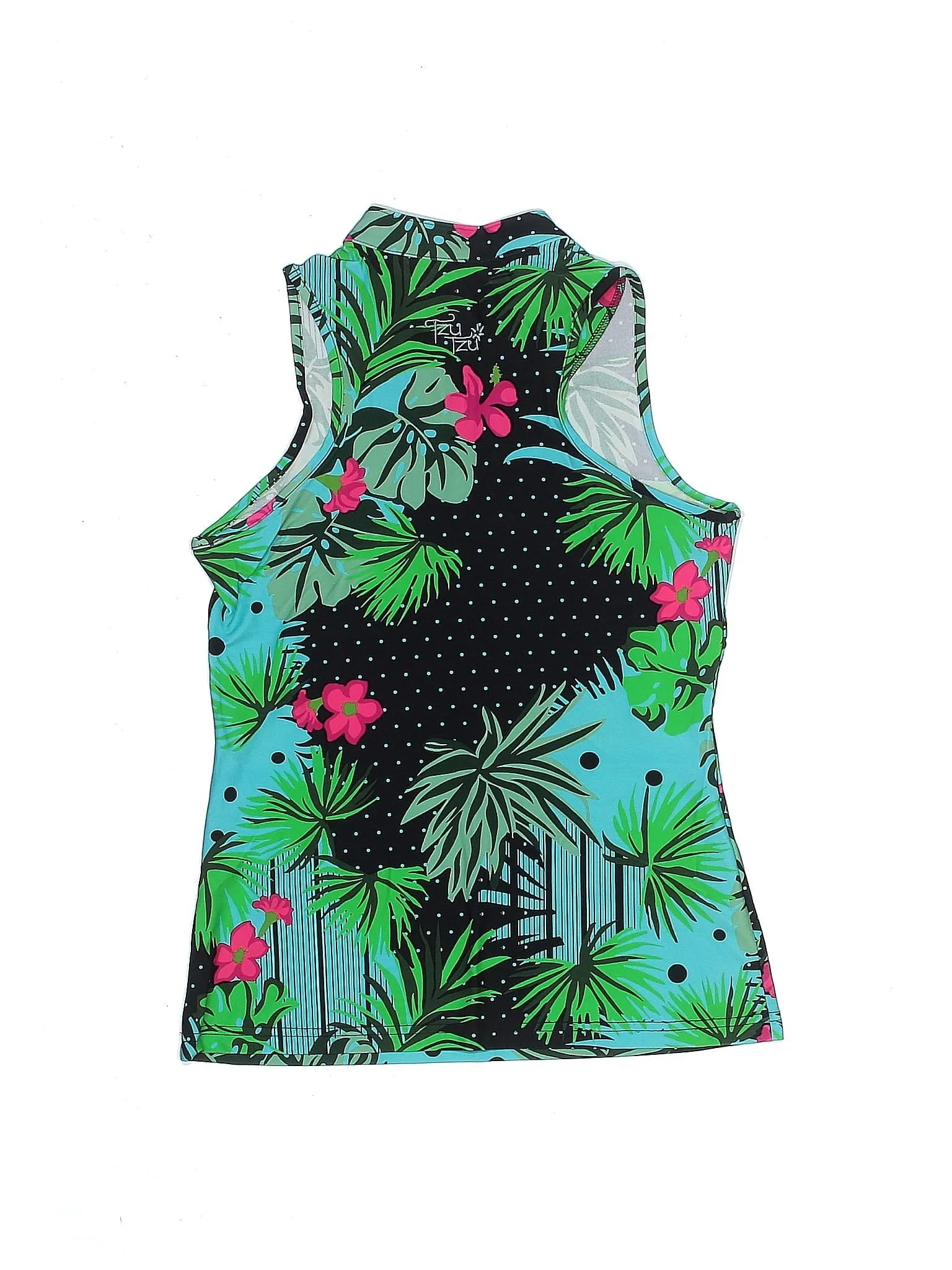Tzu Tzu Women's Tropical Print Racerback Bella Golf Polo Size S  MSP$99
