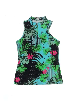 Tzu Tzu Women's Tropical Print Racerback Bella Golf Polo Size S  MSP$99