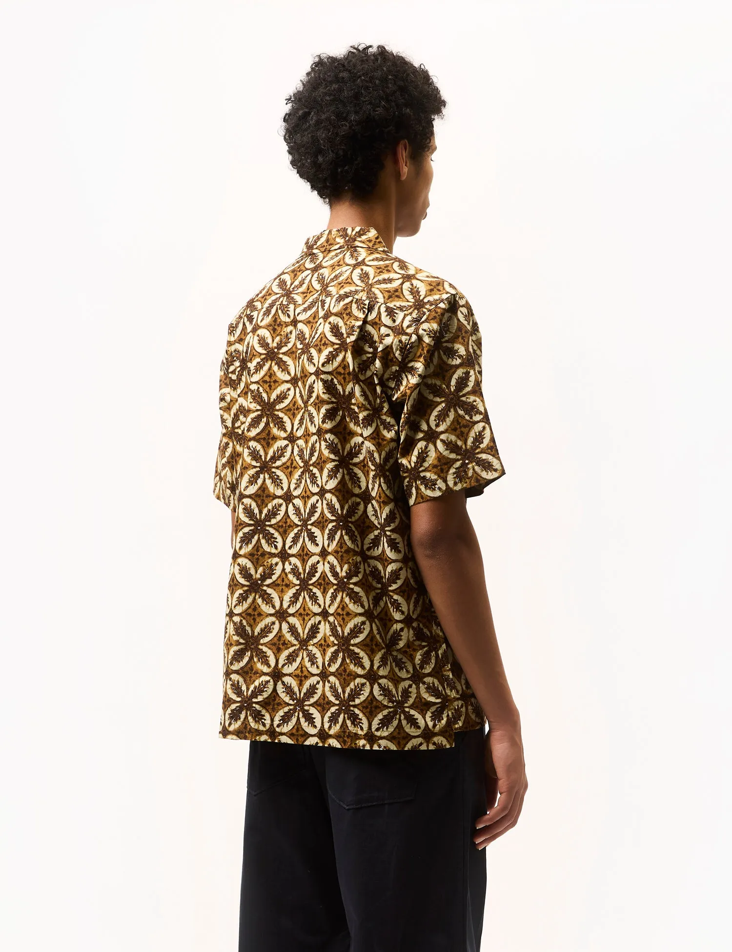 Universal Works Camp Shirt (Lobby Print) - Brown