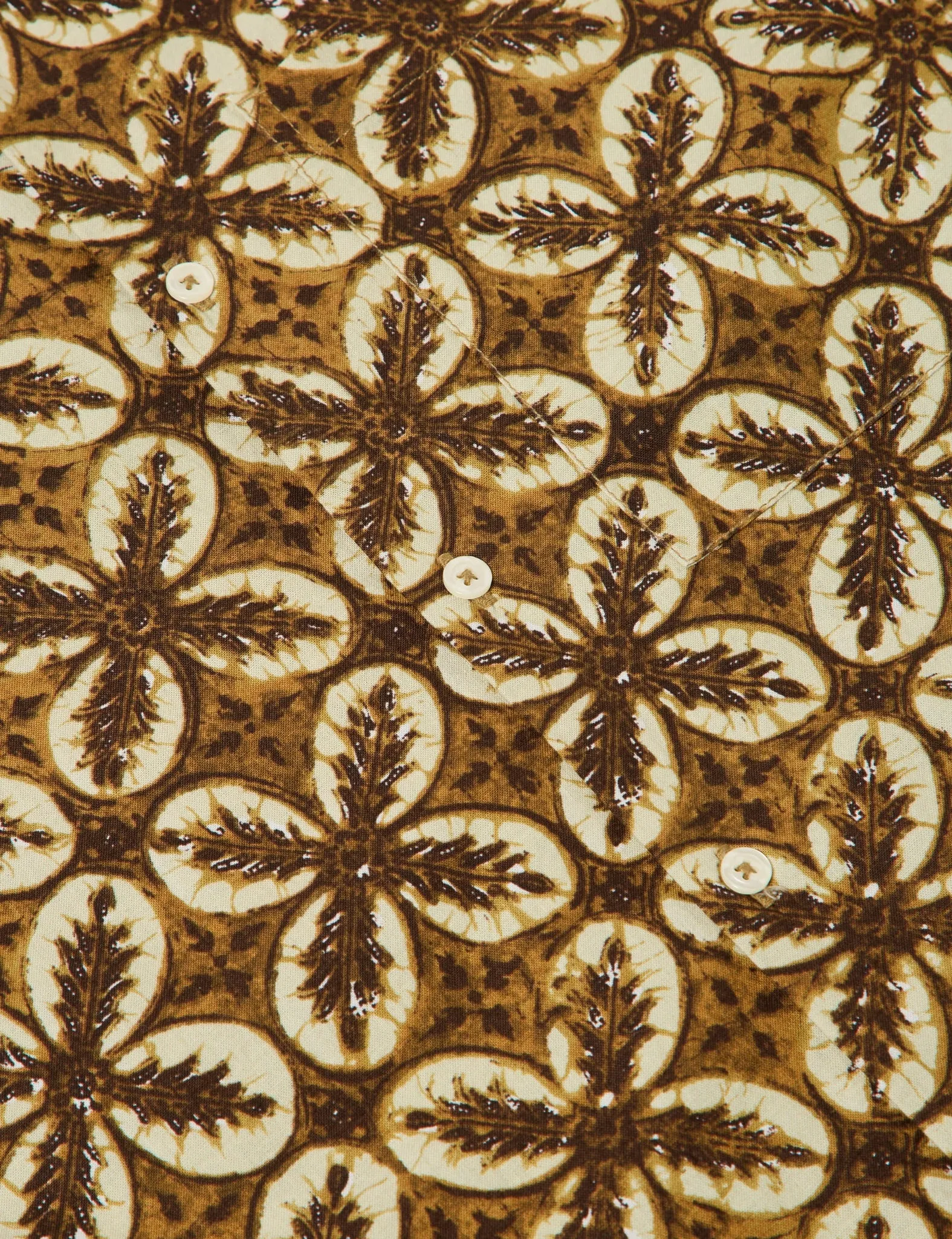 Universal Works Camp Shirt (Lobby Print) - Brown