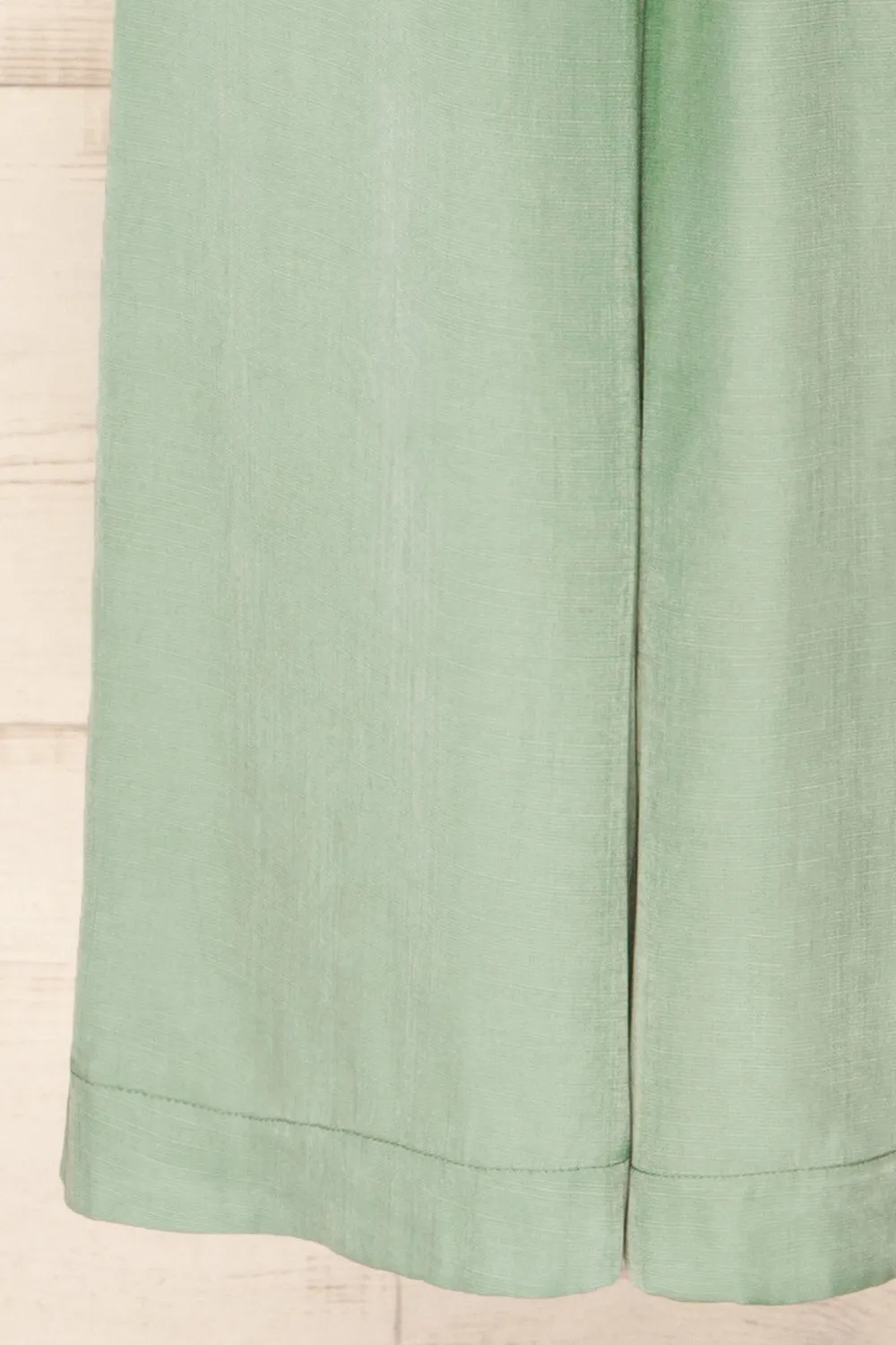 Urgench | Teal Silky High-Waisted Pants