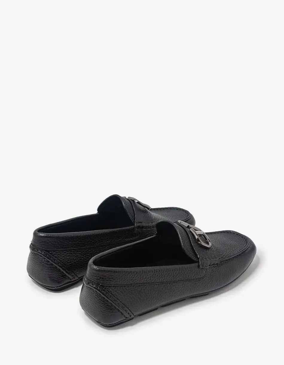 Valentino Black VLogo Driving Shoes