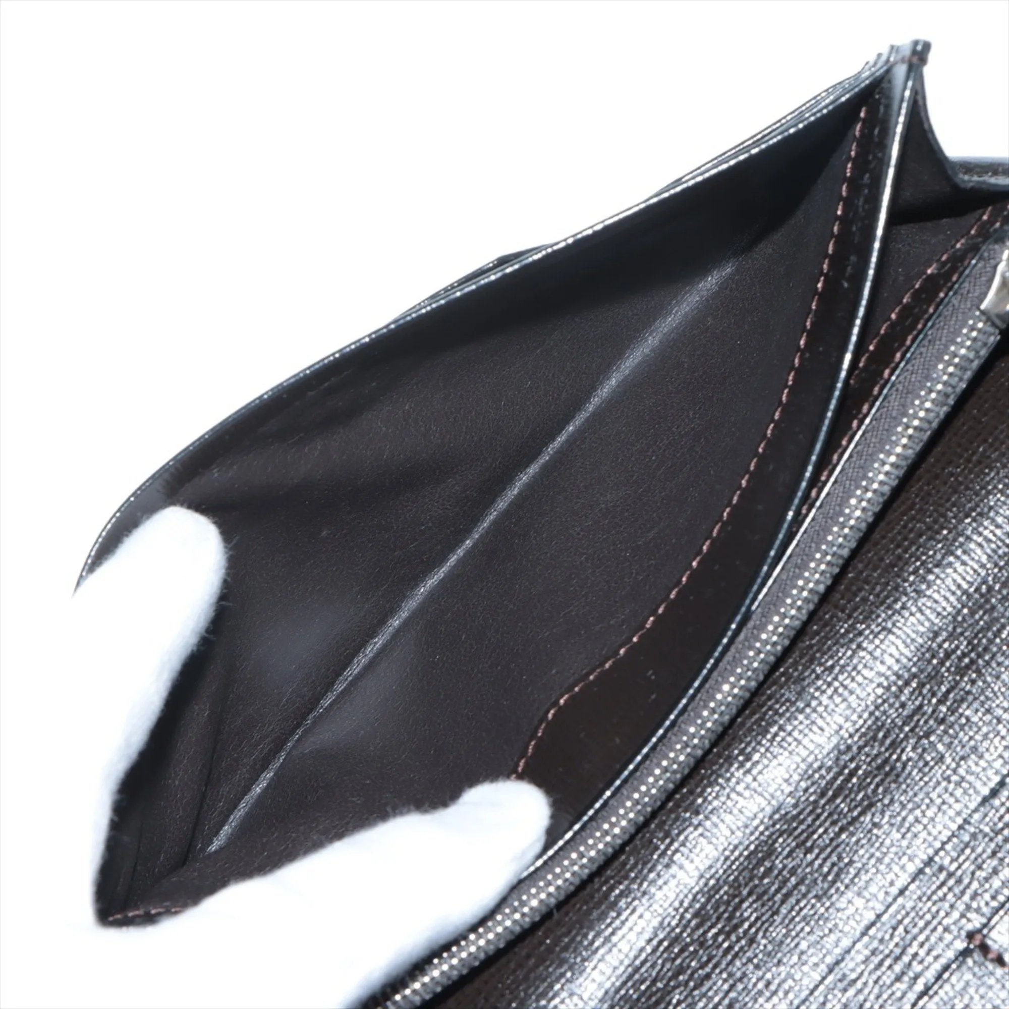 Valextra Leather Long Wallet (Bi-Fold) (Pre-Owned)