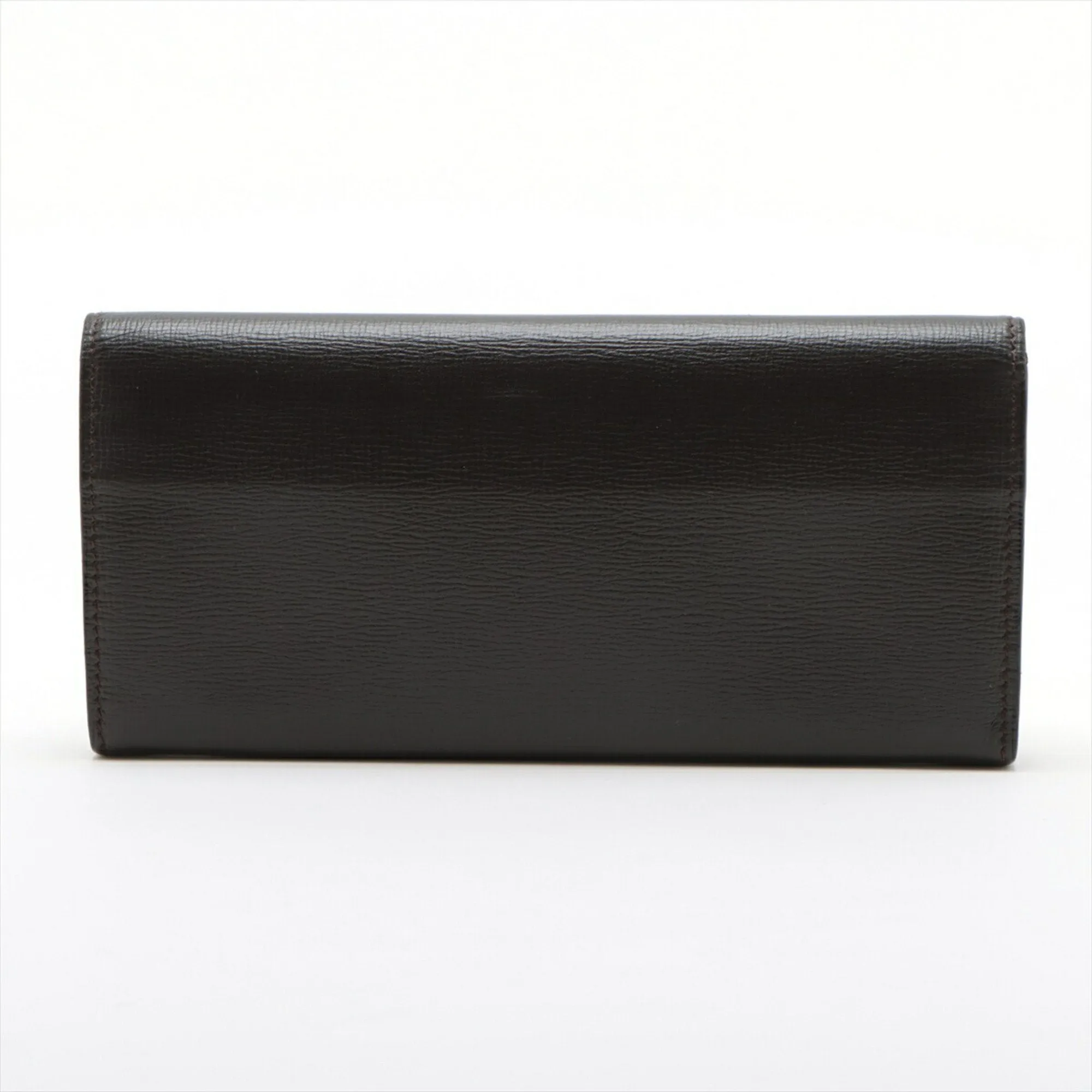Valextra Leather Long Wallet (Bi-Fold) (Pre-Owned)