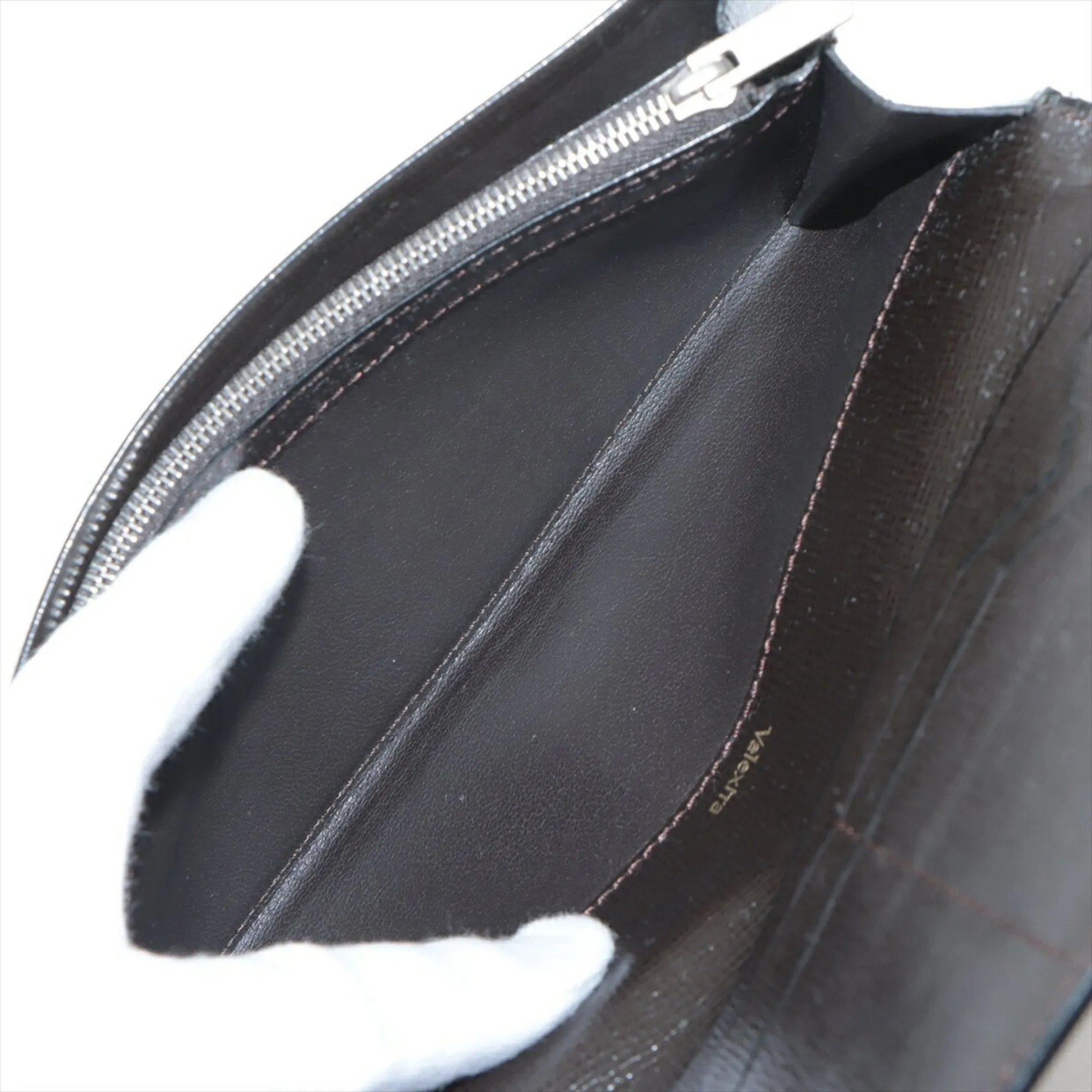 Valextra Leather Long Wallet (Bi-Fold) (Pre-Owned)