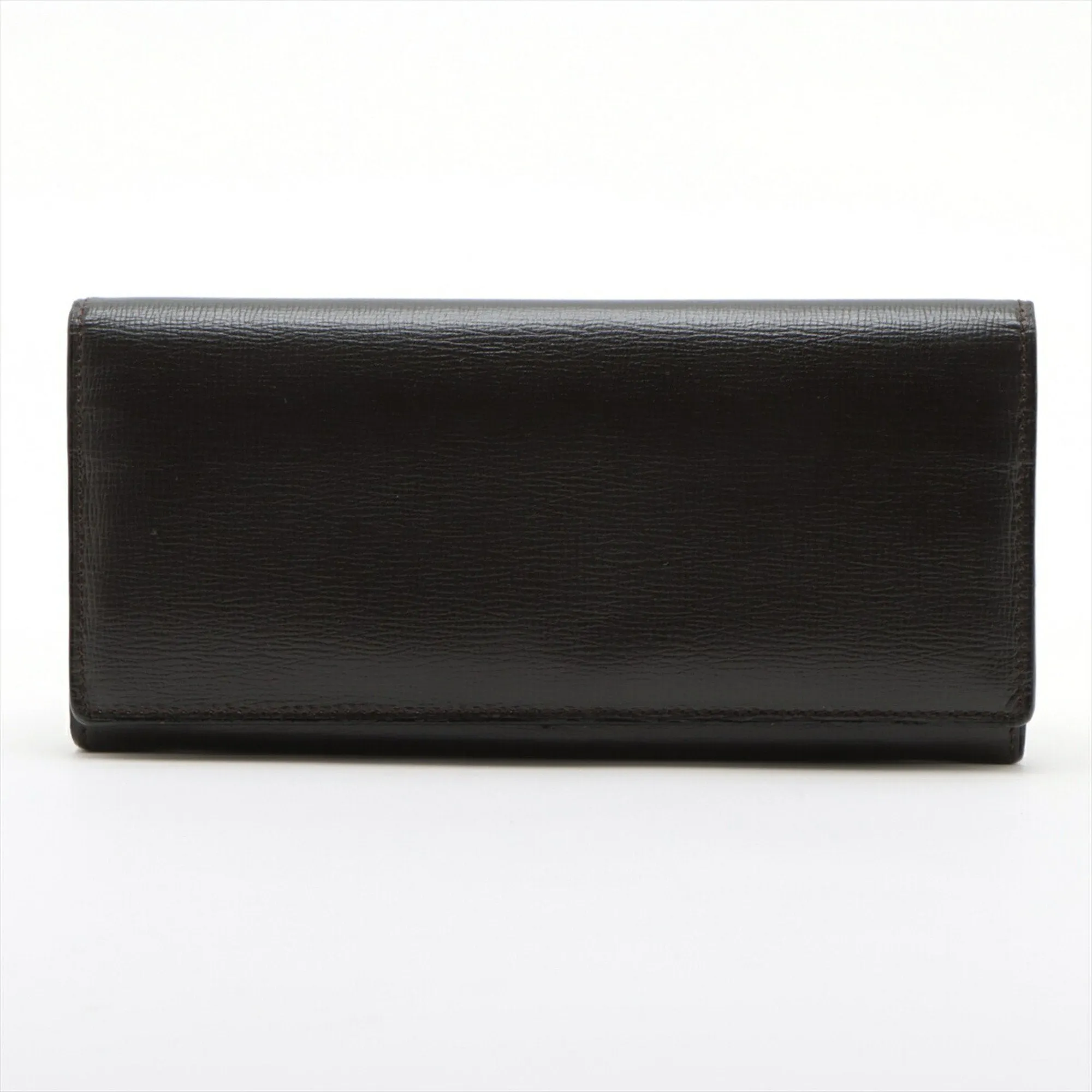 Valextra Leather Long Wallet (Bi-Fold) (Pre-Owned)