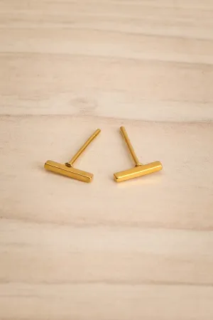 Vertigo | Golden Bar Earrings