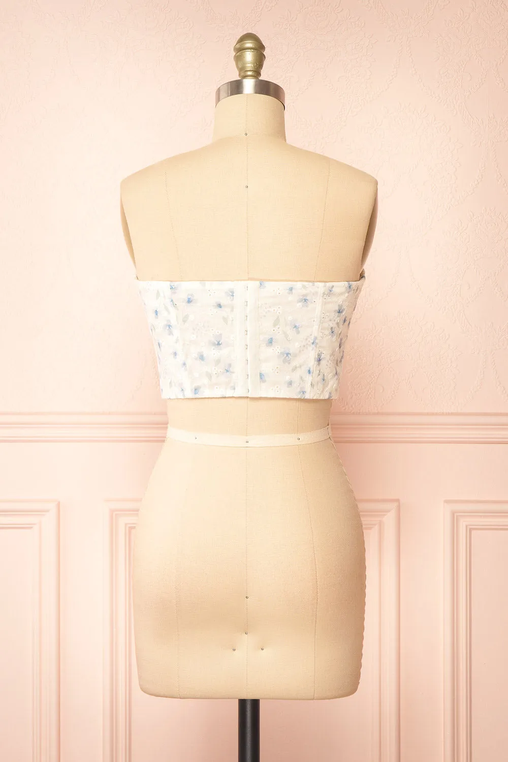 Vesperina | Openwork Floral Corset Top