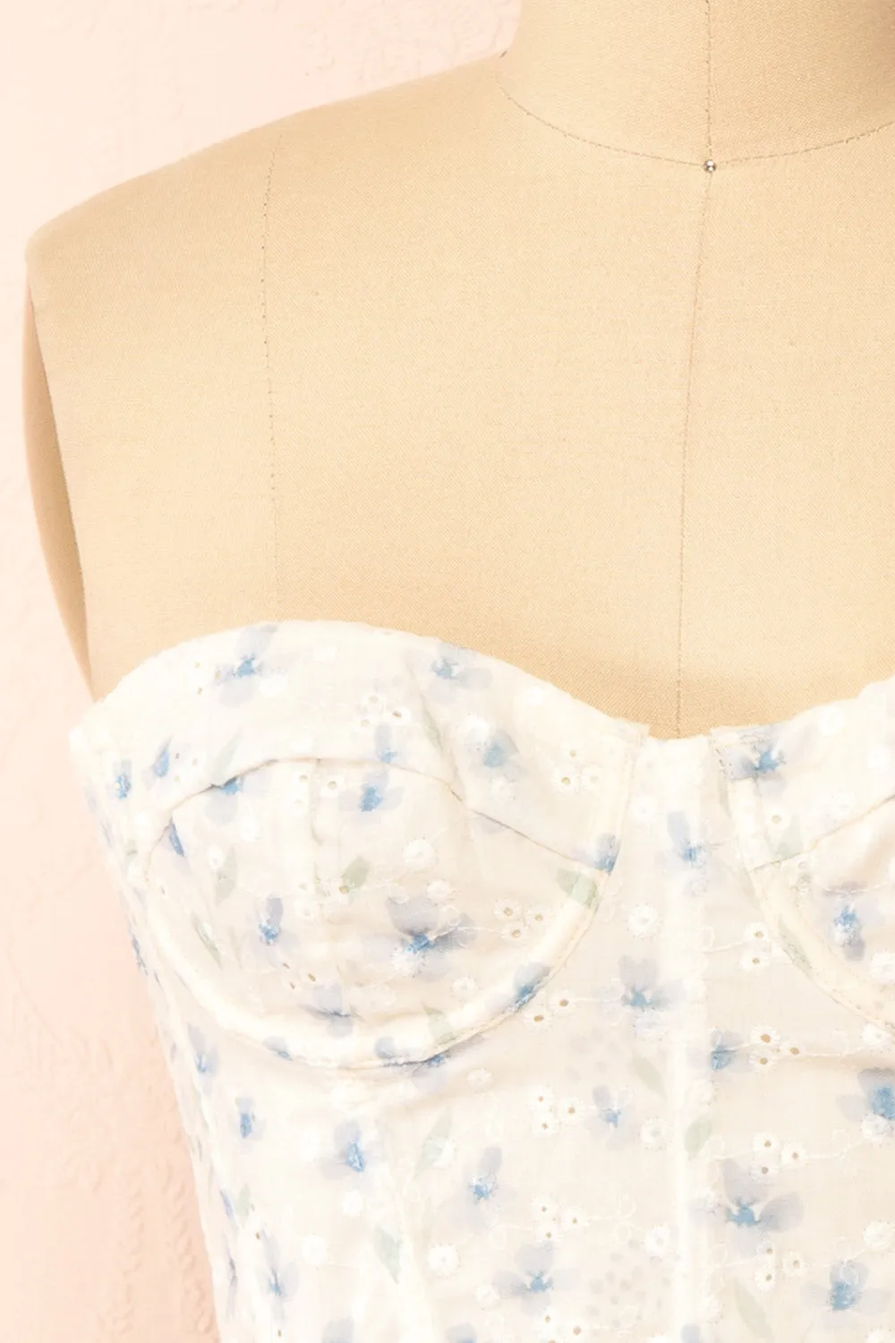 Vesperina | Openwork Floral Corset Top