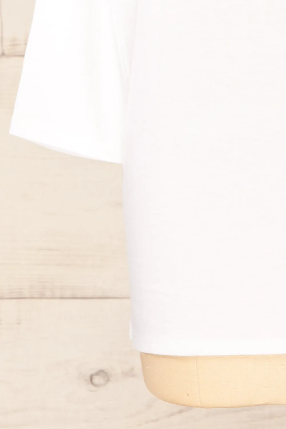 Vincennes White | Round Collar 3/4 Sleeve Top