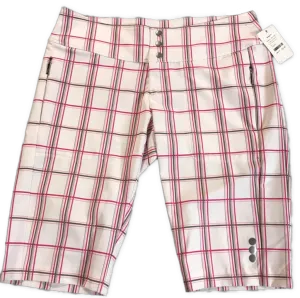 Vintage Jofit White & Pink Plaid Golf Shorts Size 2