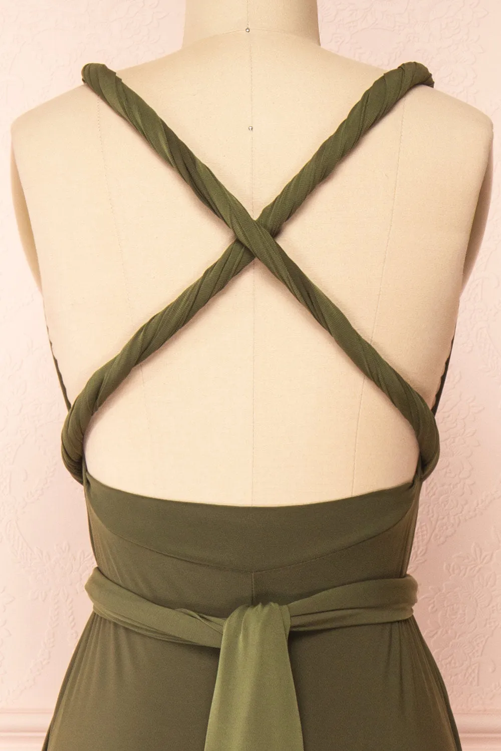 Violaine Khaki | Convertible Maxi Dress