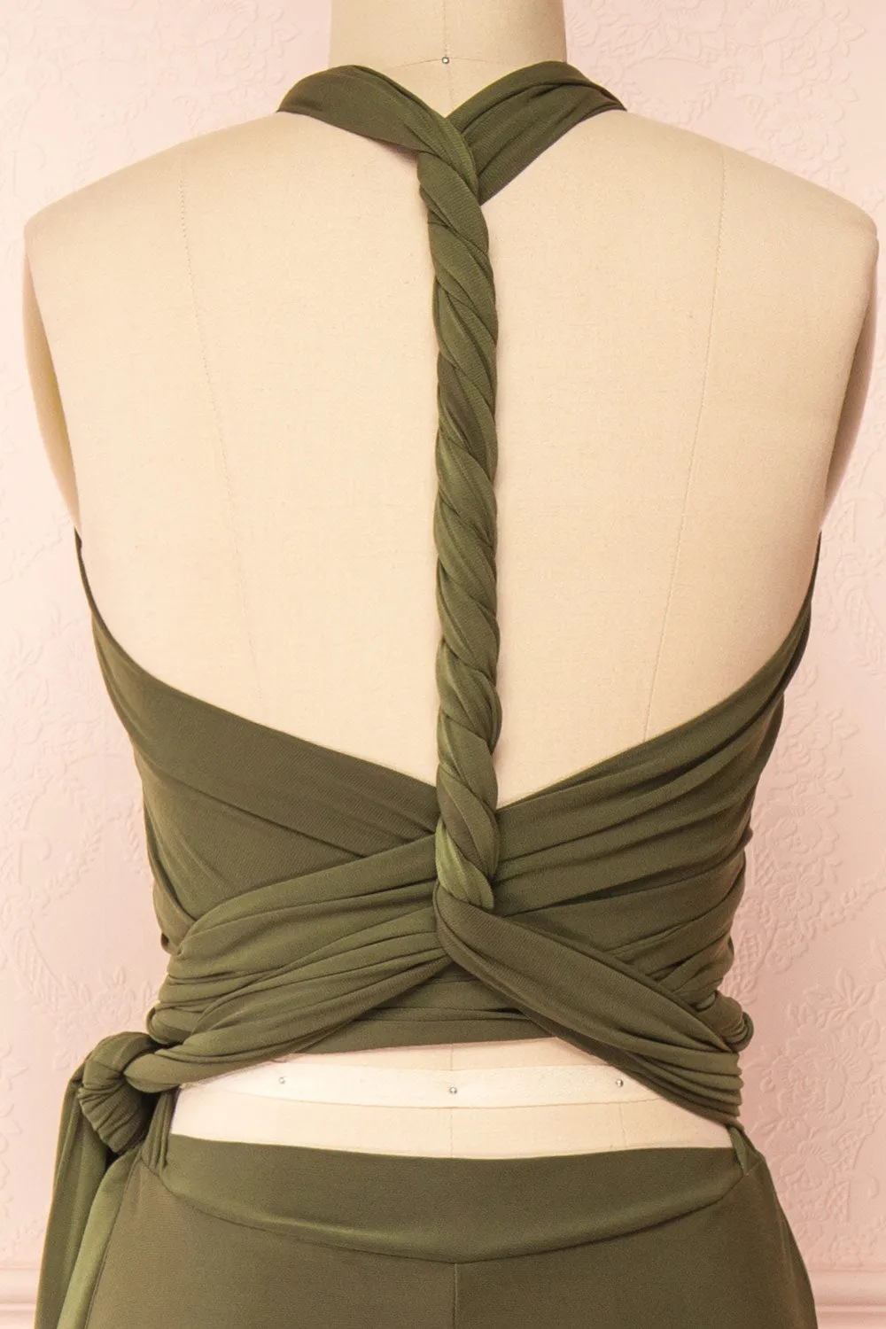 Violaine Khaki | Convertible Maxi Dress