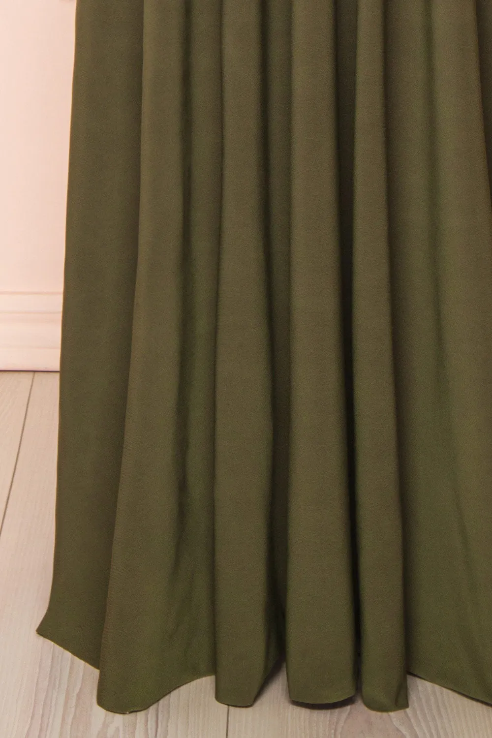 Violaine Khaki | Convertible Maxi Dress