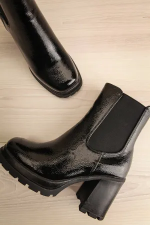 Westie | Black Platform Heeled Boots