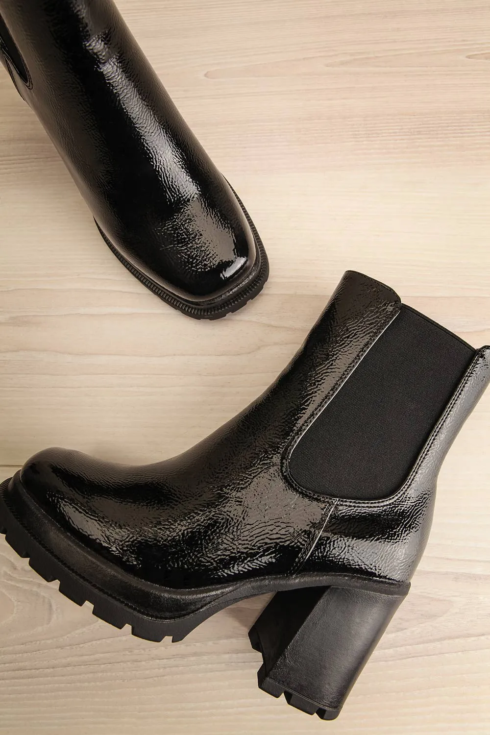 Westie | Black Platform Heeled Boots