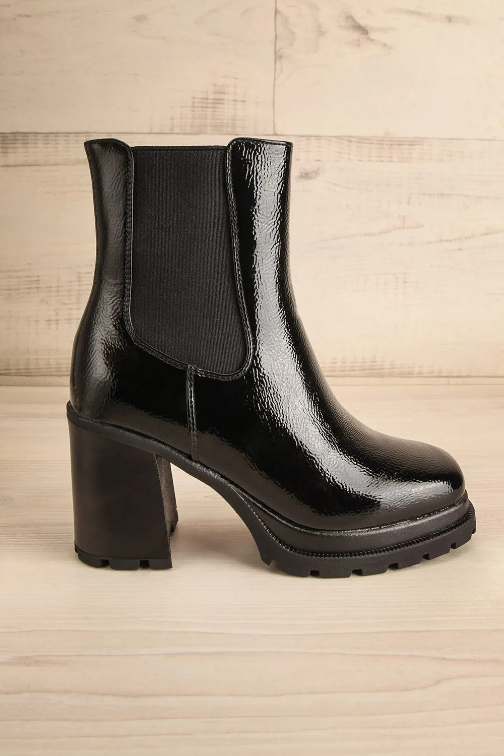 Westie | Black Platform Heeled Boots