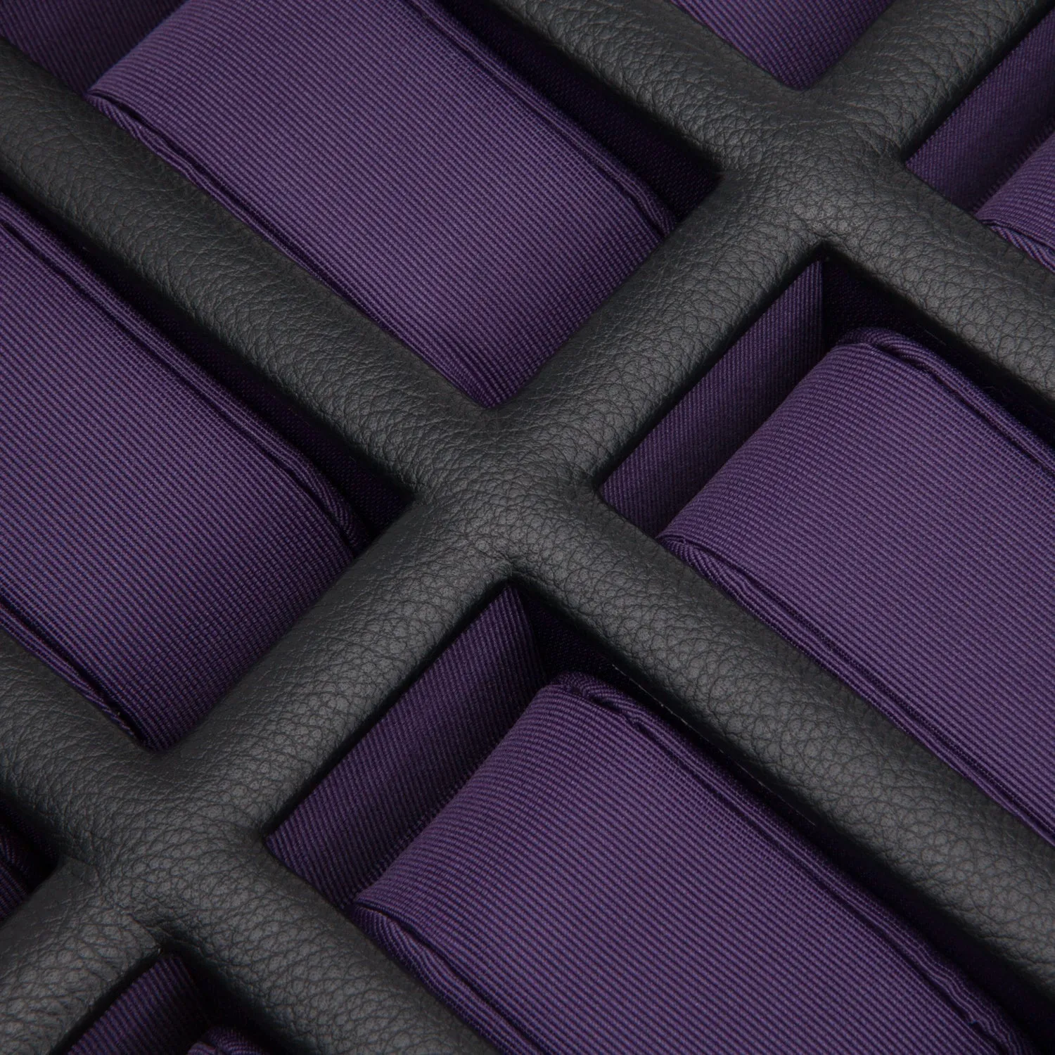 Wolf 458403 Windsor 10 Piece Watch Box in Black & Purple