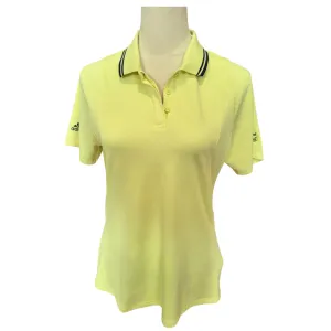 Women's Adidas Primegreen Yellow Golf Polo Size M