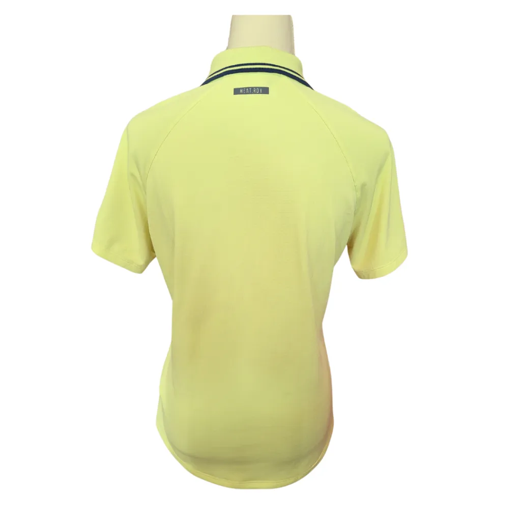 Women's Adidas Primegreen Yellow Golf Polo Size M