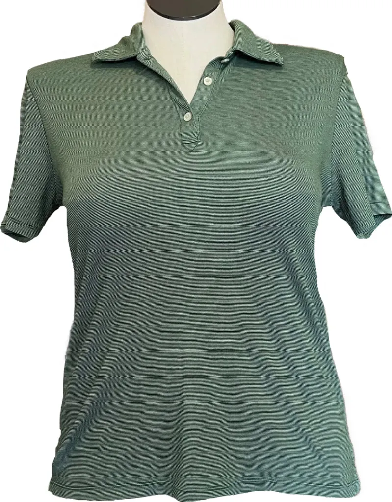 Women's Cutter & Buck DryTec Micro Striped Golf Polo Size M