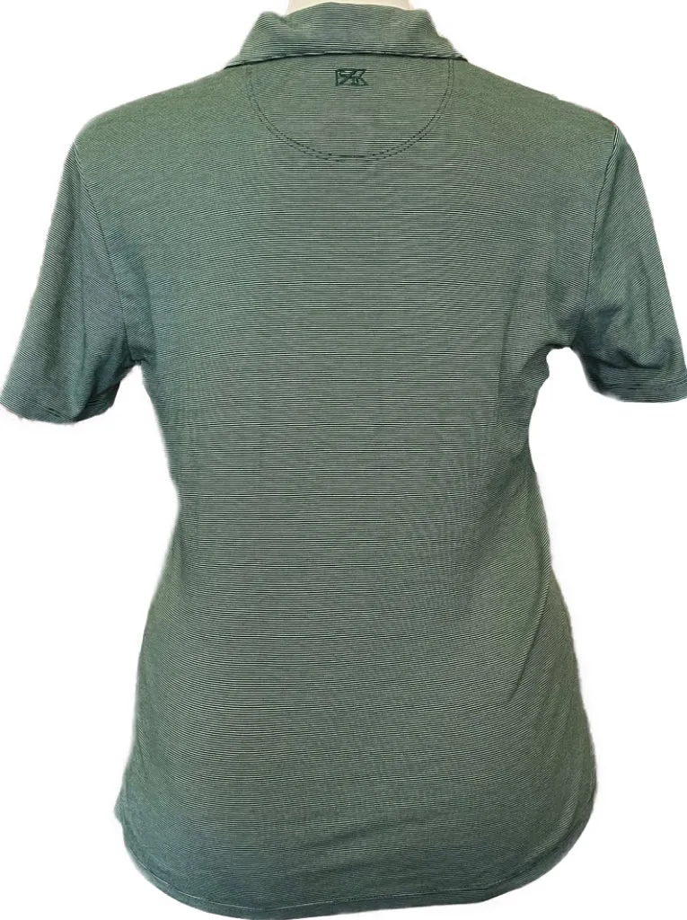 Women's Cutter & Buck DryTec Micro Striped Golf Polo Size M