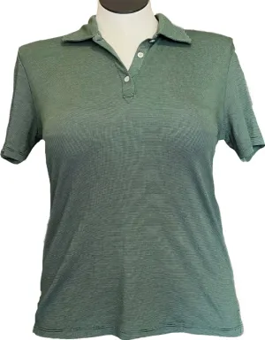 Women's Cutter & Buck DryTec Micro Striped Golf Polo Size M