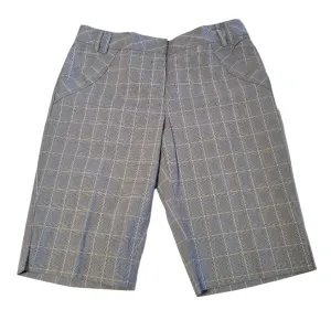 Women's Cutter & Buck Gray Plaid Golf Shorts Size 8